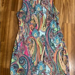 Tommy Hilfiger Multicolor Paisley Asymmetrical Dress